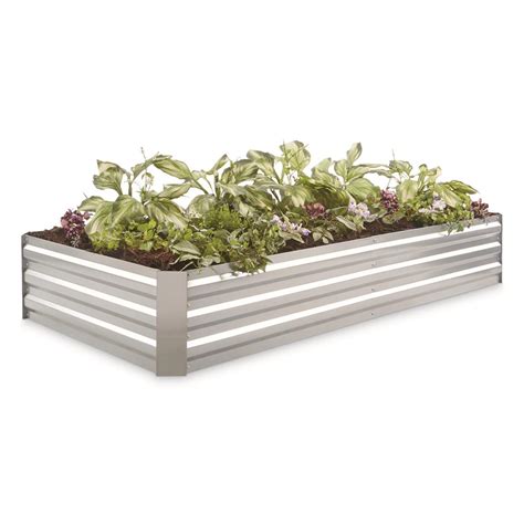 outdoor steel planter boxes|rectangular galvanized planter box.